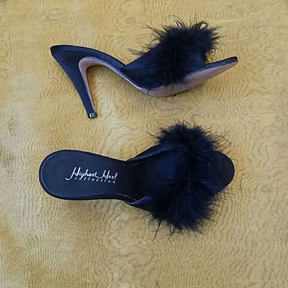 Highest Heels Collection Slipprs Black ⚫
